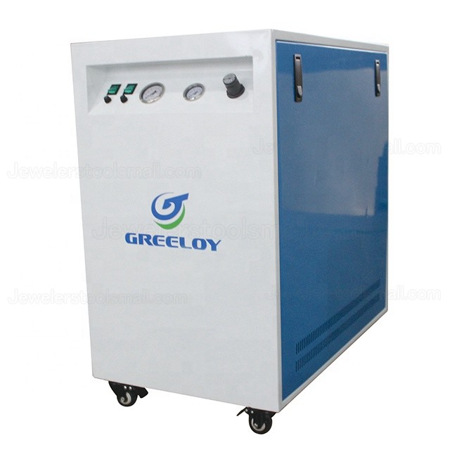 Greeloy® GA-82X Oilless Air Compressor With Silent Cabinet for Jewelry Making Lab Automation Fields